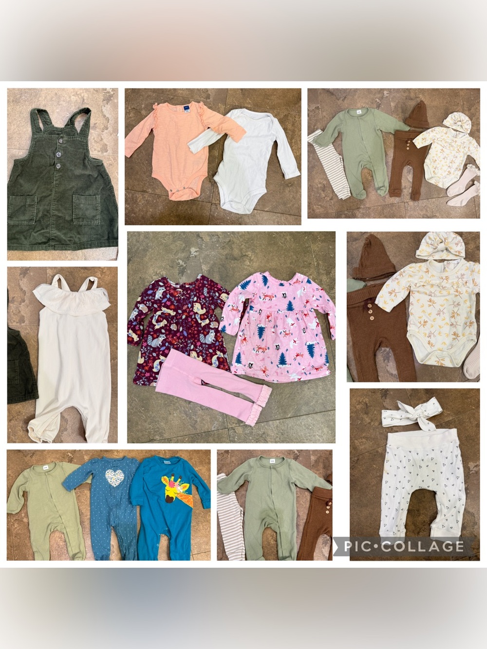 Huge bundle of primarily 6-9m (some 6-12) baby girls fall autumn winter clothes